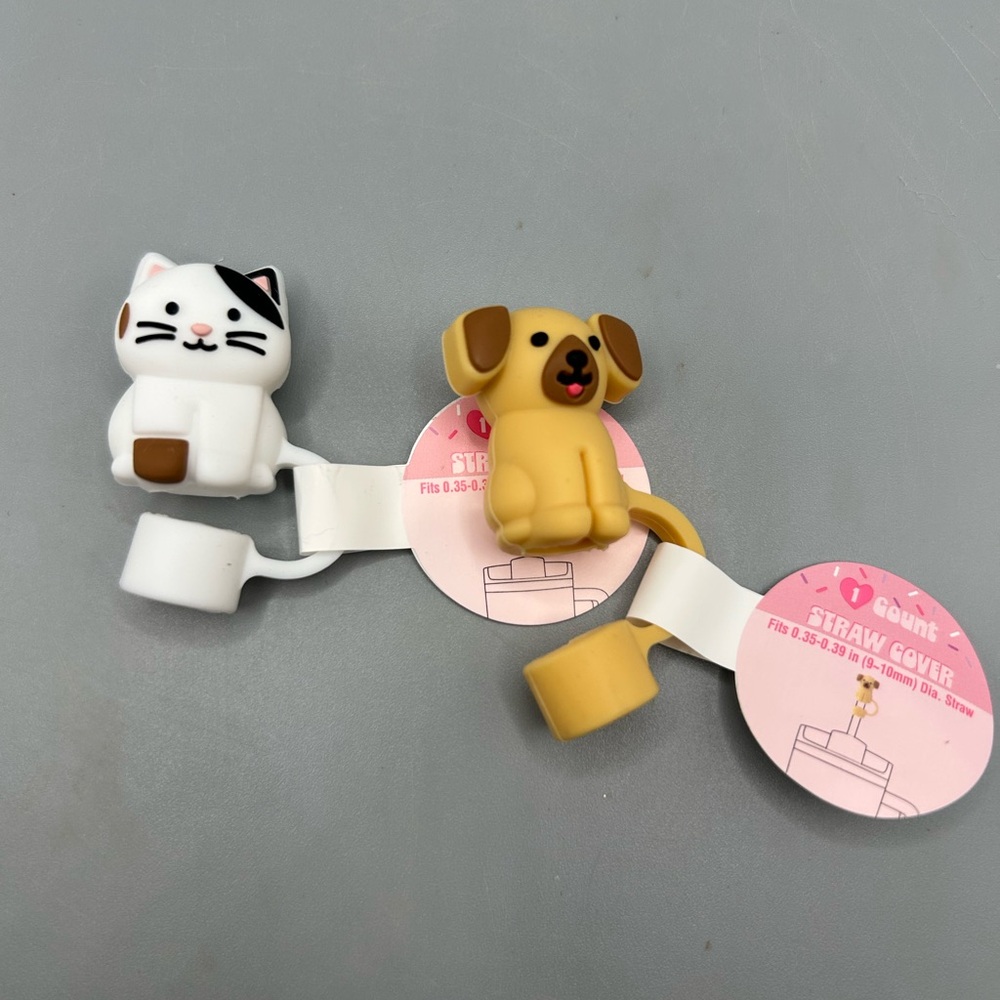 Target Bullseye Playground Valentine’s Day DOG AND CAT Straw Topper Set 2025 NEW